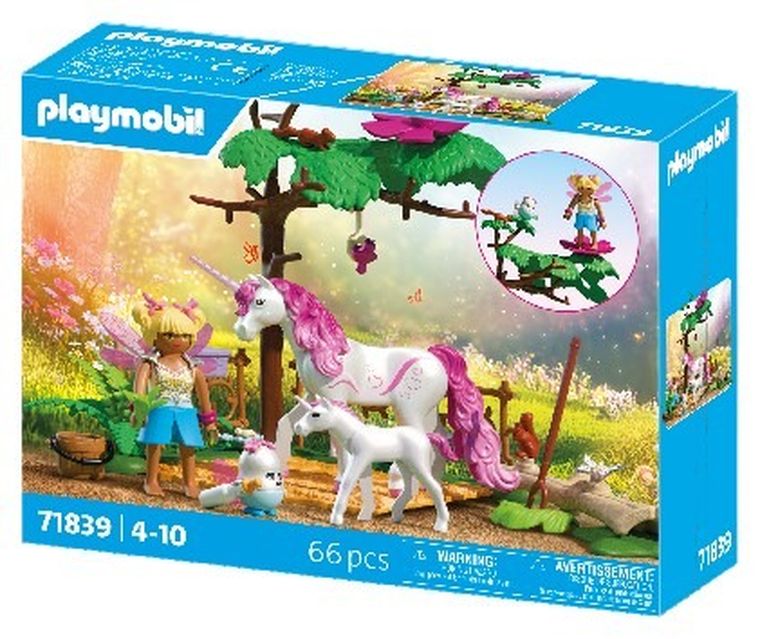 Playmobil, Princess Magic, Grajd magic de unicorn pentru mama si manz, 71839