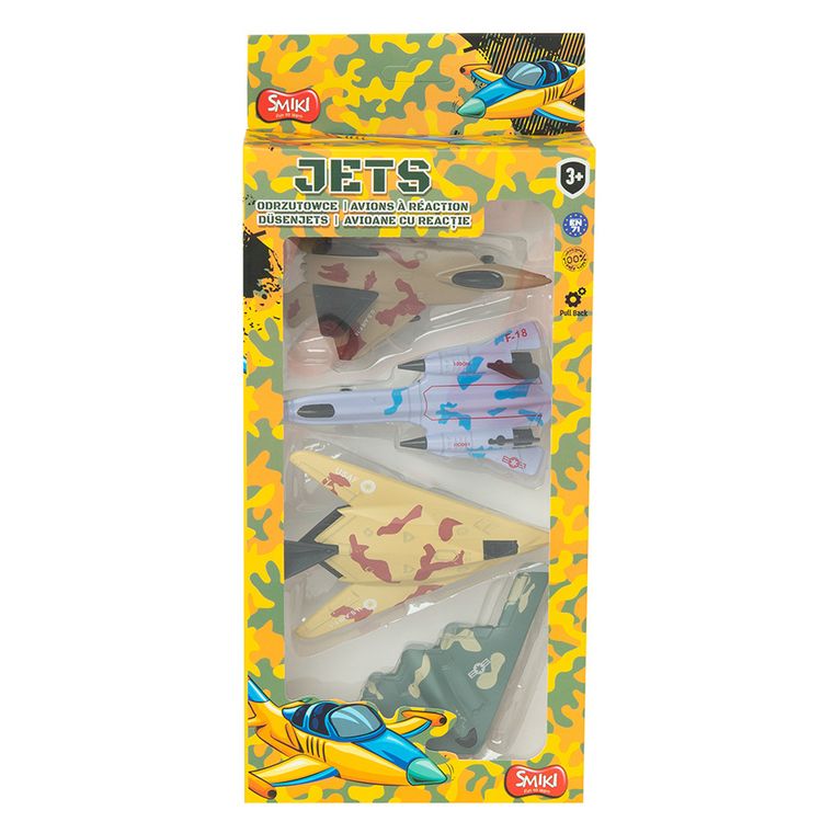 Smiki, Avioane cu reactie, set de avioane, pull-back, 4 buc.