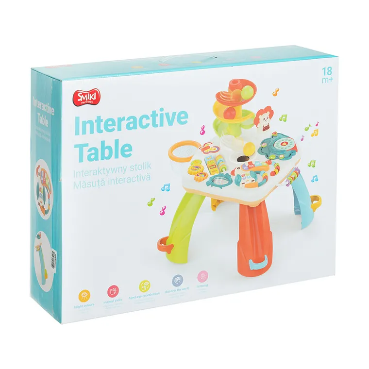 Smiki, masuta educativa si interactiva cu pista pentru bile, 18 luni+