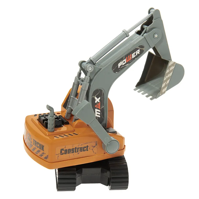 Smiki, platforma cu excavator, set de vehicule cu lumini si sunete