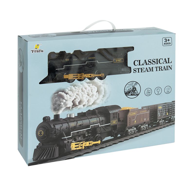 Smiki, tren clasic cu sine, fum, lumini si sunete, 1:48