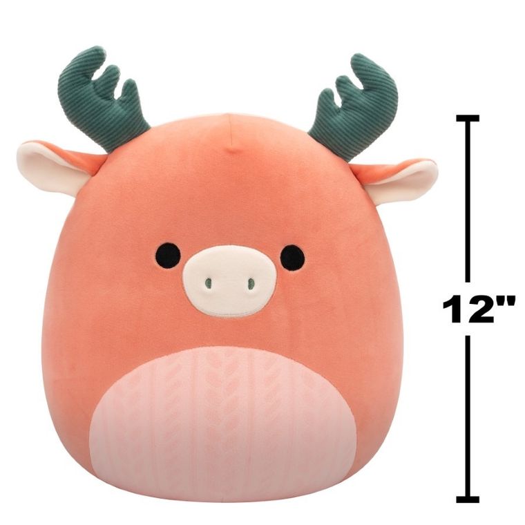 Squishmallows, Medium Plush, Dark Peach Moose, jucarie de plus, 30 cm