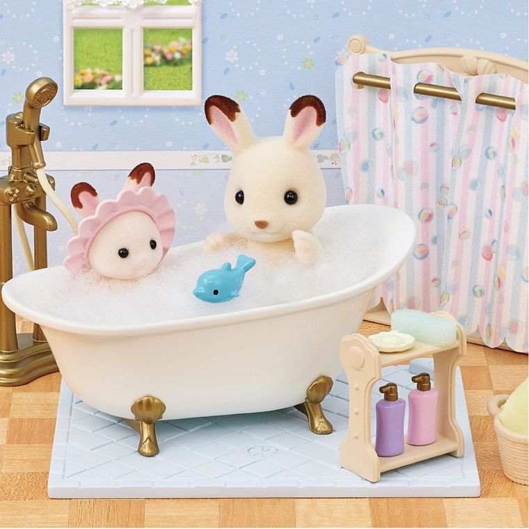 Sylvanian Families, Baie cu cada si dus, set de accesorii, 5739