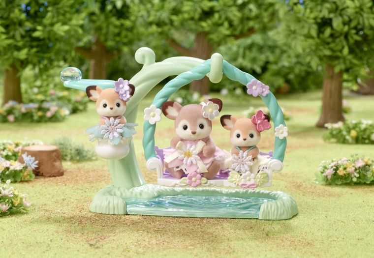 Sylvanian Families, Caprioare pe leaganul cu flori, set cu figurine, 5801