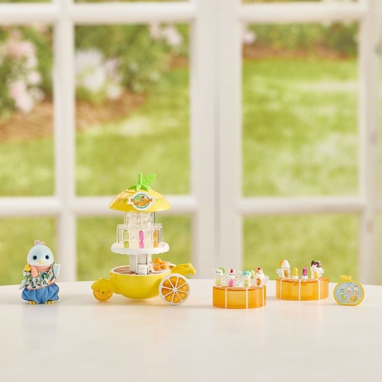 Sylvanian Families, Citrus Bird Juice Stand, set cu figurina, 5861