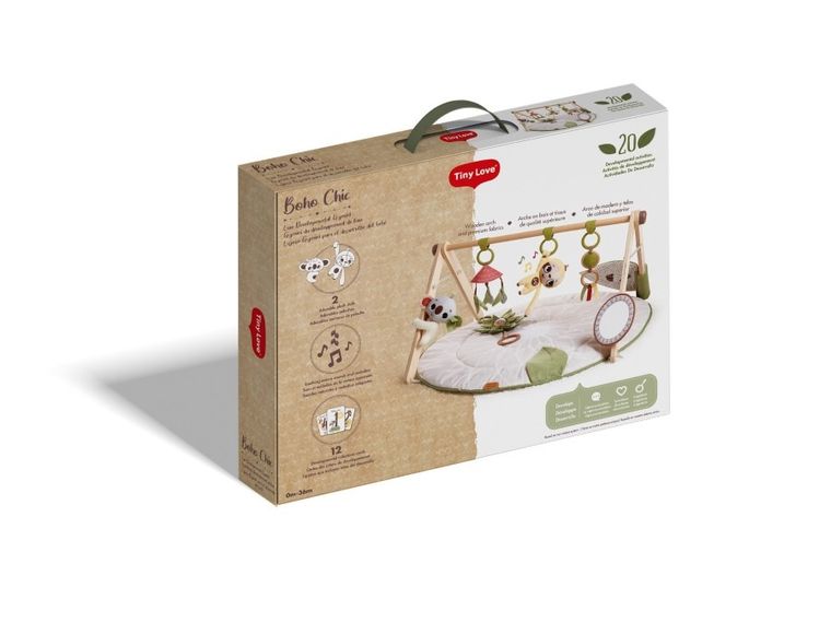 Tiny Love, Boho Chic, saltea de activitati pentru bebelusi cu suport din lemn