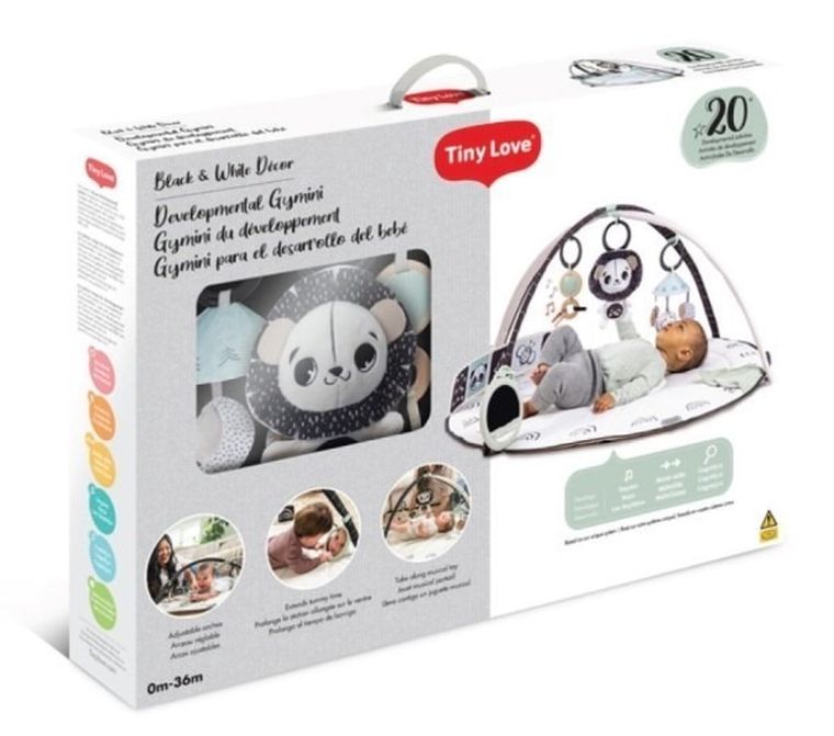 Tiny Love, Decor, saltea educativa de activitati cu arcade, alb-negru
