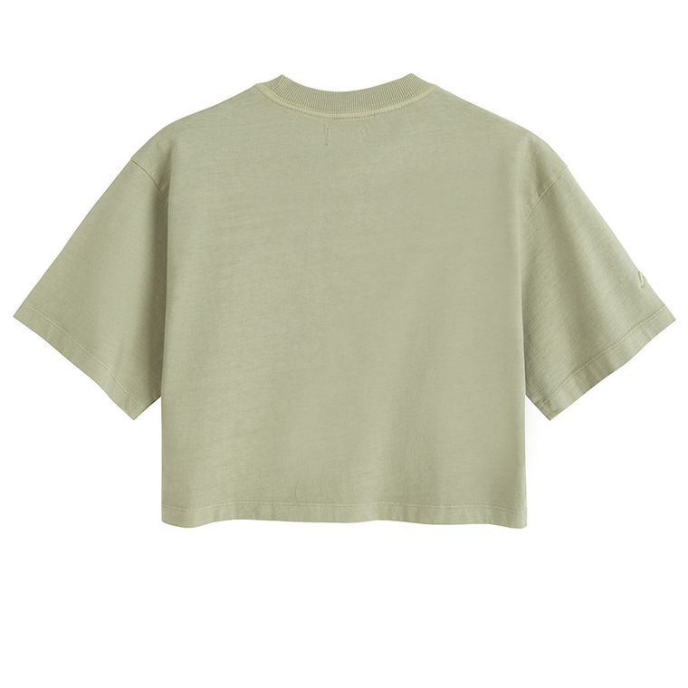 Tricou din bumbac cu croiala scurta boxy NOWEAR