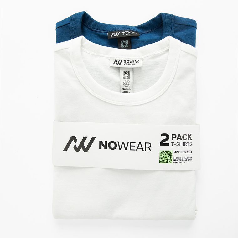 Tricou din bumbac pieptanat 2-pack NOWEAR