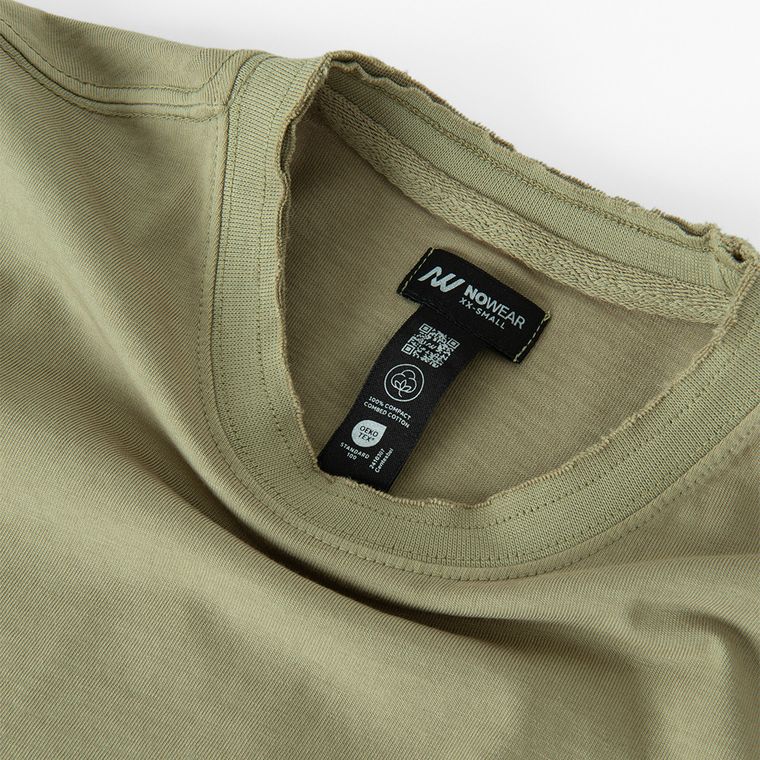 Tricou fara maneci kaki NOWEAR