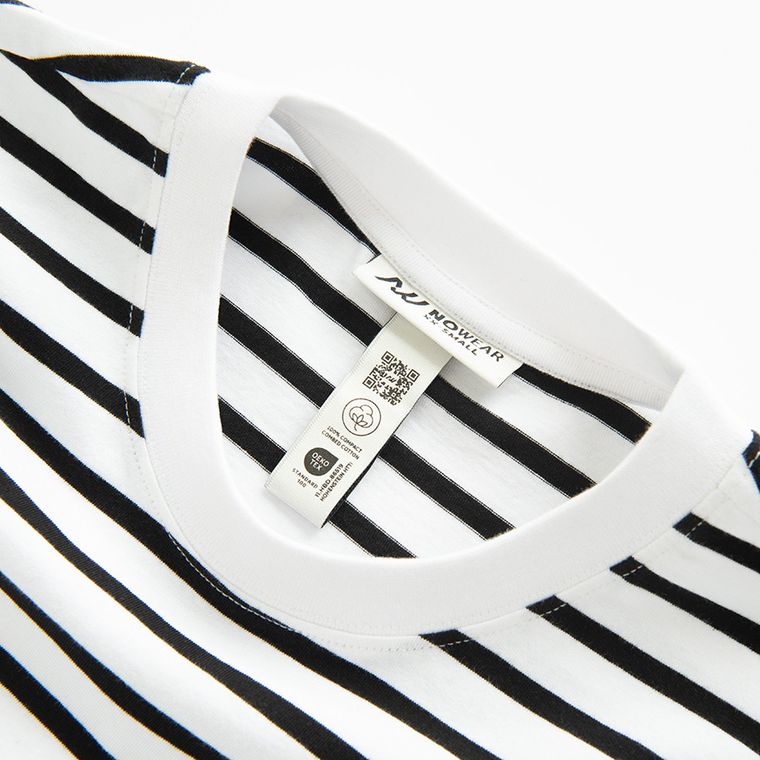 Tricou in dungi cu croiala relaxed NOWEAR