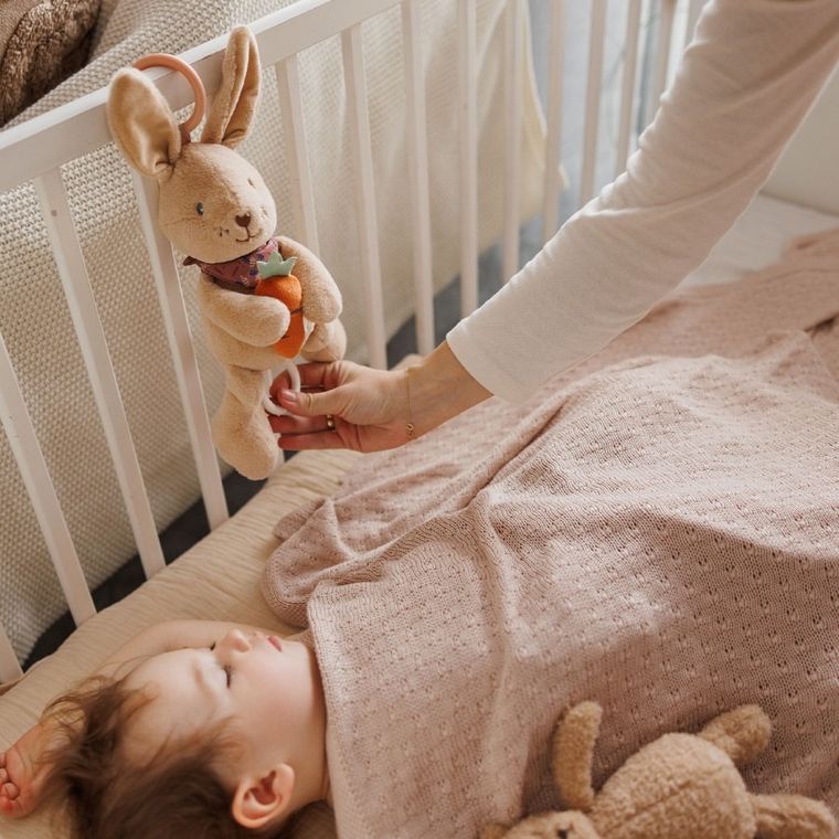 BabyOno, Patura tricotata din bambus, bej deschis, 75-100 cm