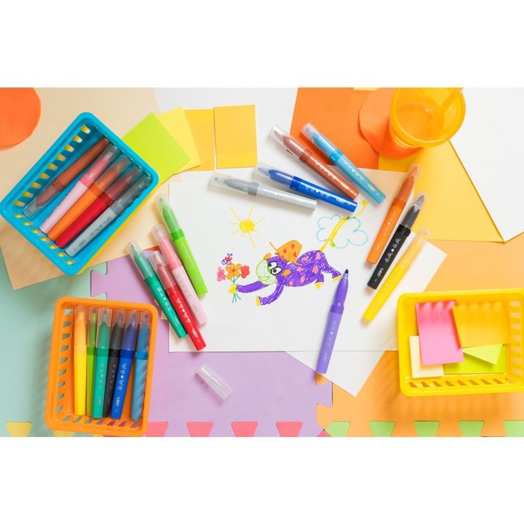 Bic, Kids, Comfort Jumbo, carioci, 12 culori