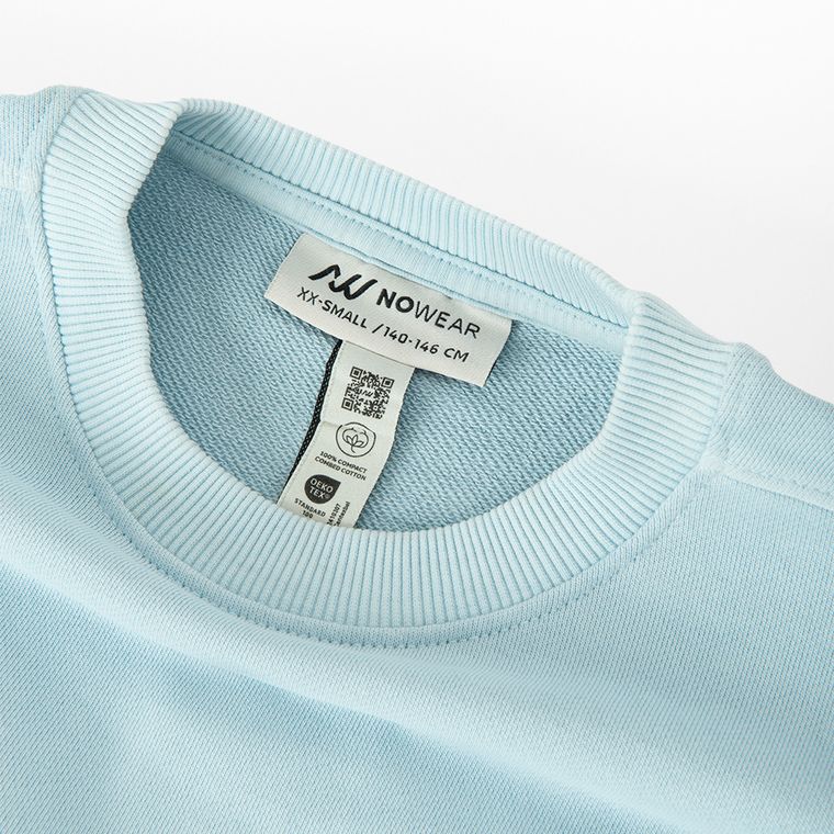 Bluza scurta din bumbac pieptanat NOWEAR