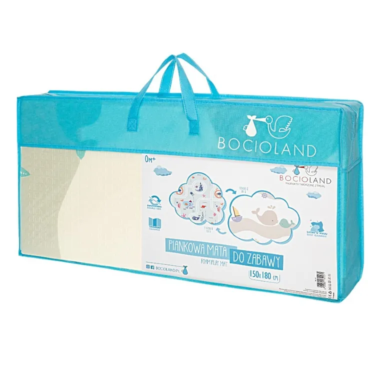 Bocioland, Orasul Apei, covoras din spuma pliabil, gri, 150-180 cm