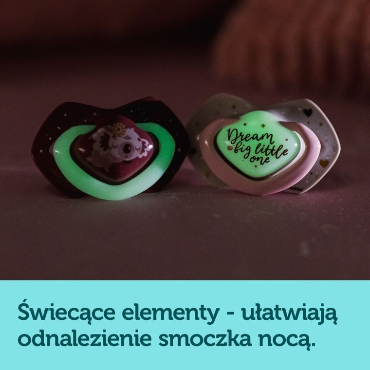 Canpol babies, Sleepy Koala, suzeta din silicon, simetrica, 6-18m, 2 buc., roz