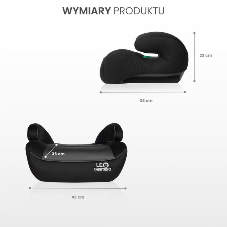 Caretero, Leo I-Size, scaun auto, Gri, 125-150 cm