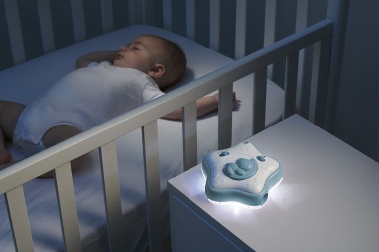 Chicco, First Dreams, Panel Rainbow Sky, lumina de veghe cu muzica, albastru