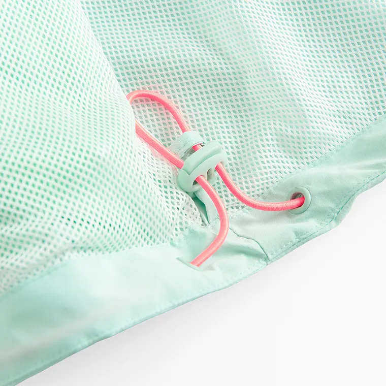 Cool Club, Geaca de ploaie cu gluga pentru fete, turcoaz