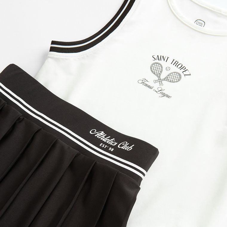 Cool Club, Set de tenis pentru fete, Top, Fusta cu pantaloni scurti, mix