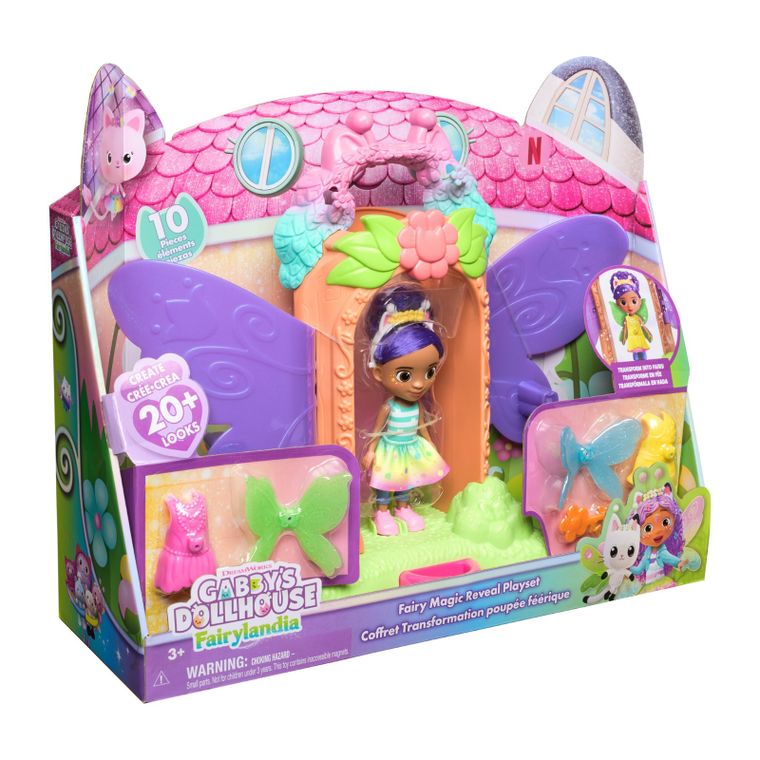 Gabby's Dollhouse, Fairy Magic Reveal Playset, set de papusa Gabby