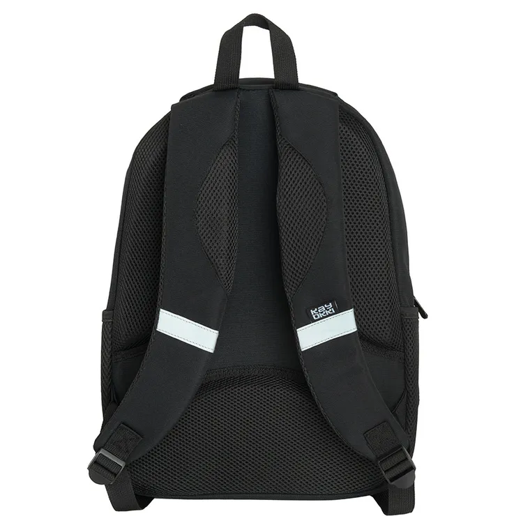 Kayokki, ghiozdan, 2 compartimente, Basic, negru