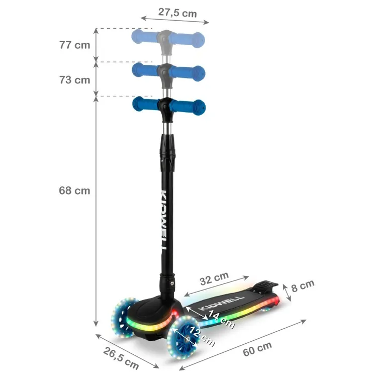 Kidwell, Lumo, trotineta cu 3 roti, albastru