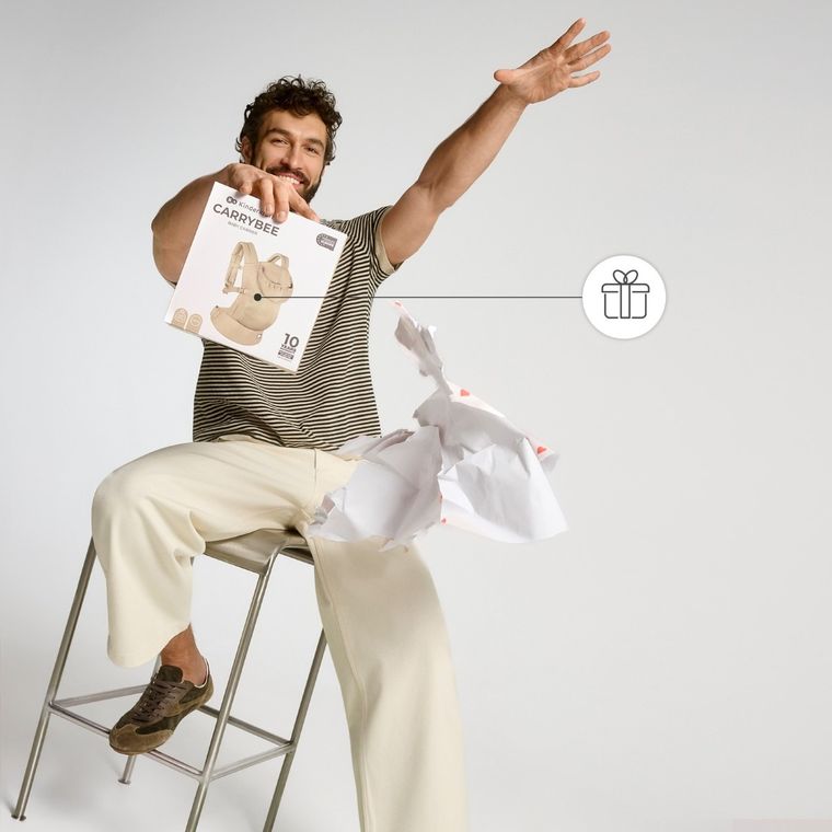Kinderkraft, CarryBee, marsupiu ergonomic, beige