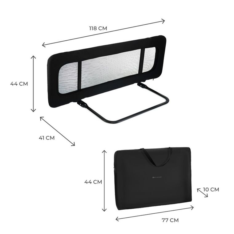 Kinderkraft, Guard and Dream, bariera pentru patut, Black