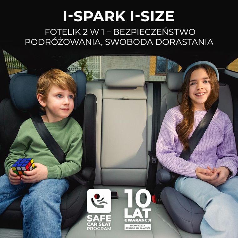 Kinderkraft, I-Spark, scaun auto, 100-150 cm, Grey