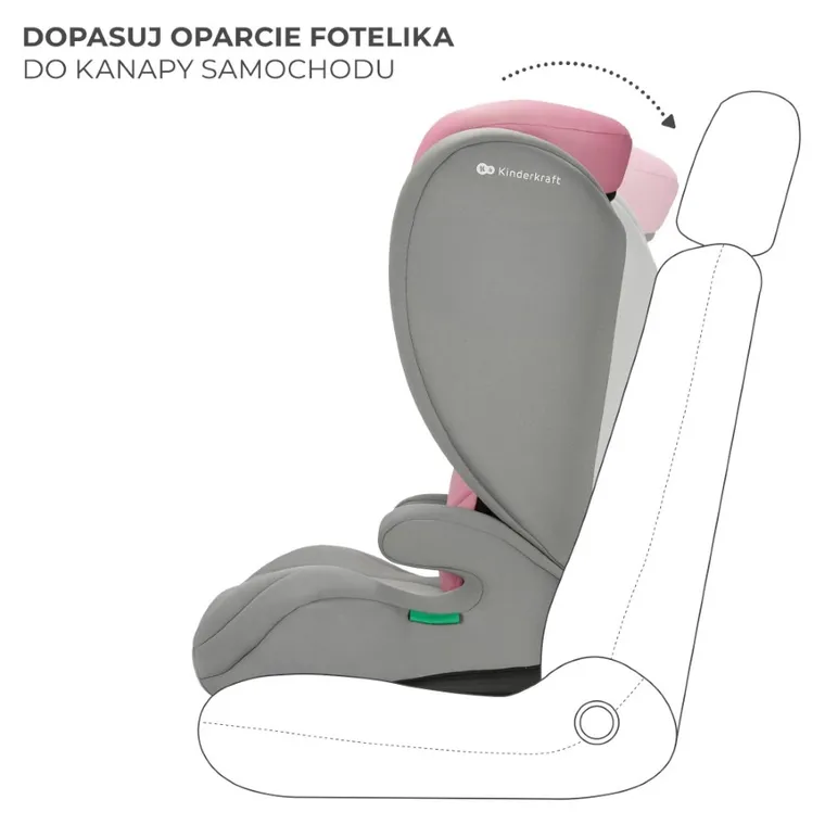 Kinderkraft, I-Spark, scaun auto, 100-150 cm, Pink