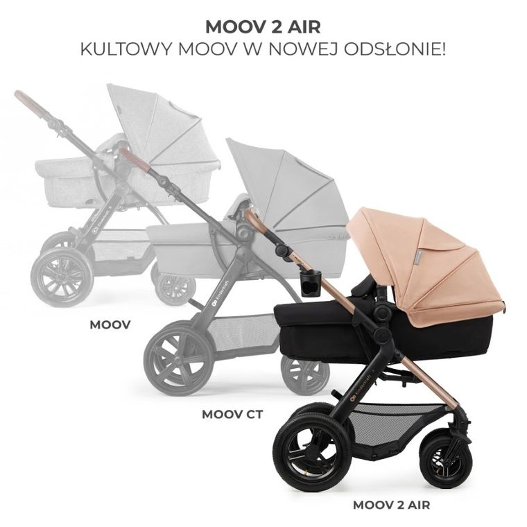 Kinderkraft, Moov 2 Air, carucior multifunctional 3in1, Sand Beige