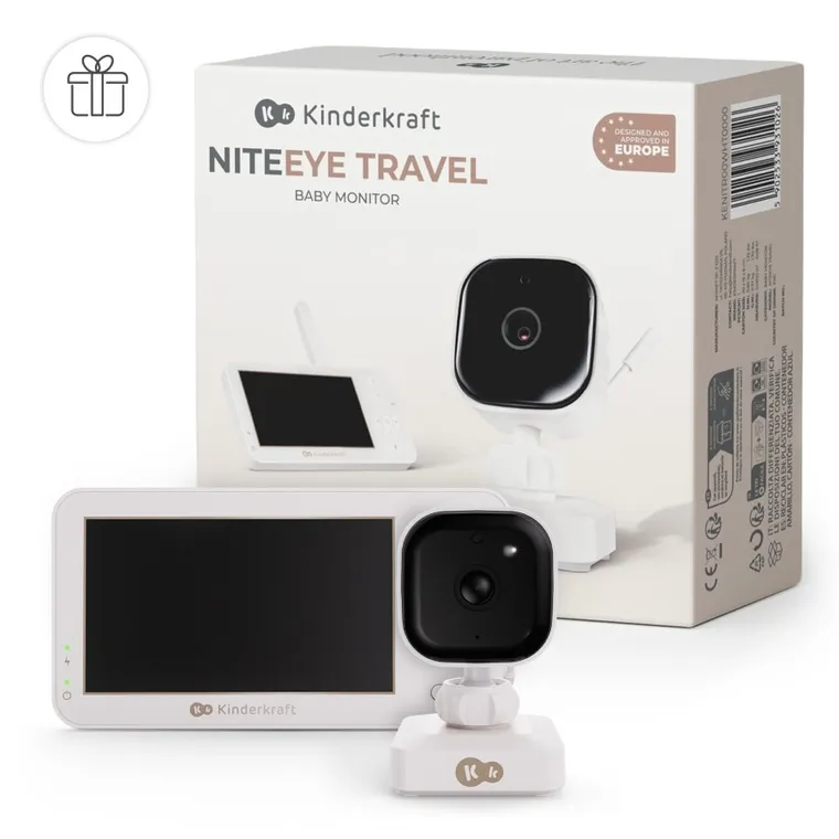 Kinderkraft, NiteEye Travel, monitor video portabil pentru bebelusi fara Wi-Fi