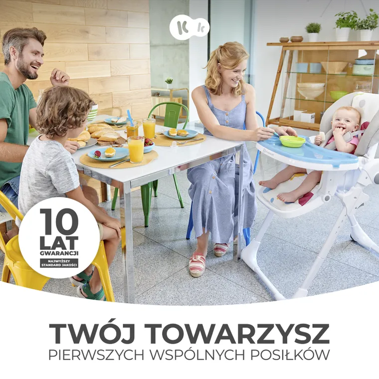 Kinderkraft, Yummy, scaun de masa, gri