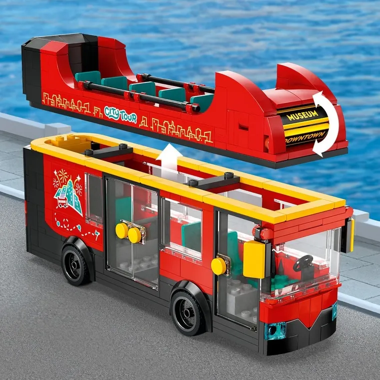 LEGO City, Autobuz turistic rosu cu etaj, 60407