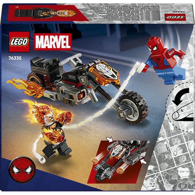 LEGO Super Heroes, Omul Paianjen vs Calaretul fantoma pe motocicleta, 76335