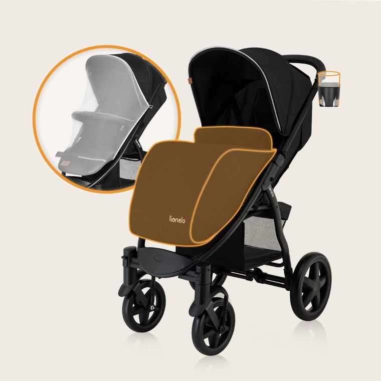 Lionelo, Annet Plus, carucior sport, Black Carbon