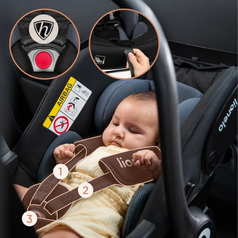 Lionelo, Astrid, i-Size, scaun auto cu baza, Beige Taupe