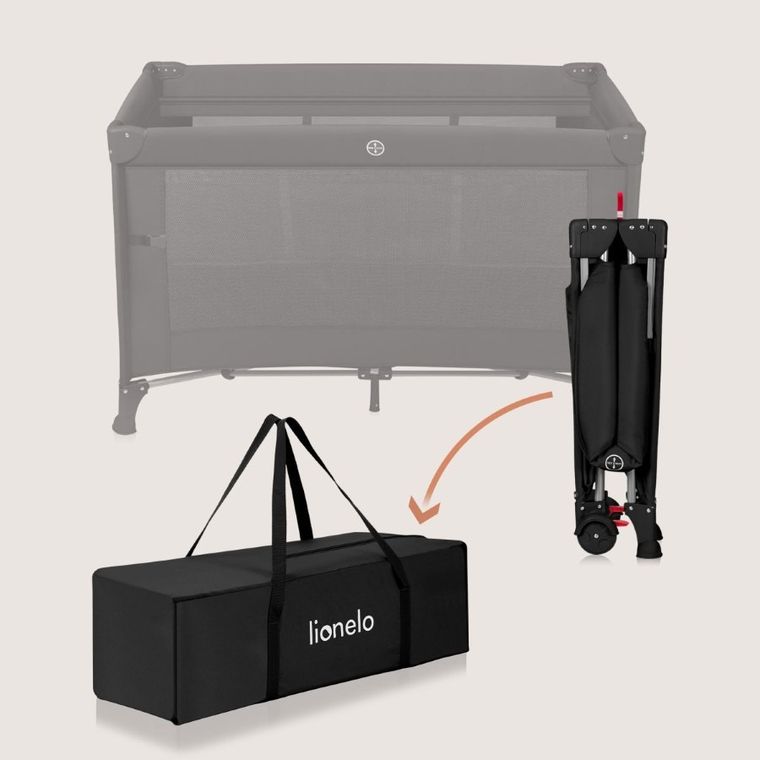 Lionelo, Ellen, patut de calatorie cu extensie mare 3in1, Black