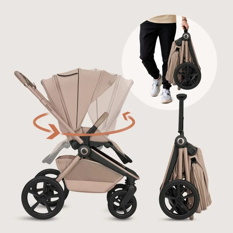 Lionelo, Freya, carucior multifunctional 3in1, Beige Sand