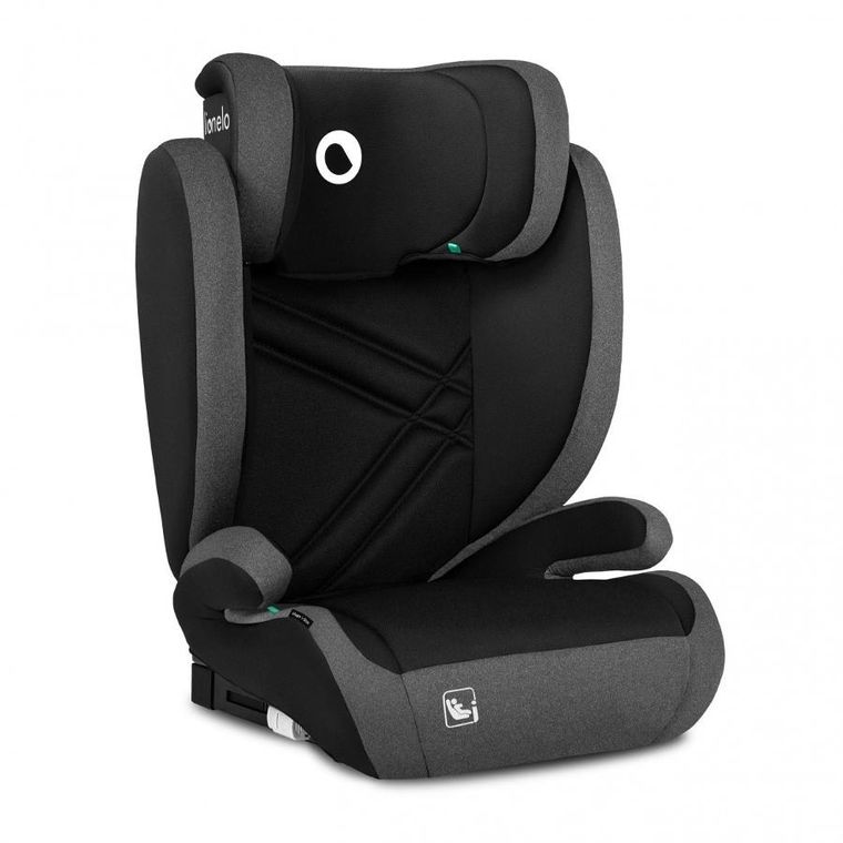 Lionelo, Hugo, I-size, scaun auto, 100-150 cm, Black Grey