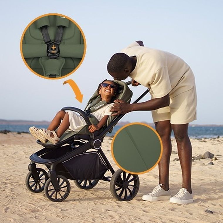 Lionelo, Mika Plus, carucior multifunctional, 2in1, Green Olive