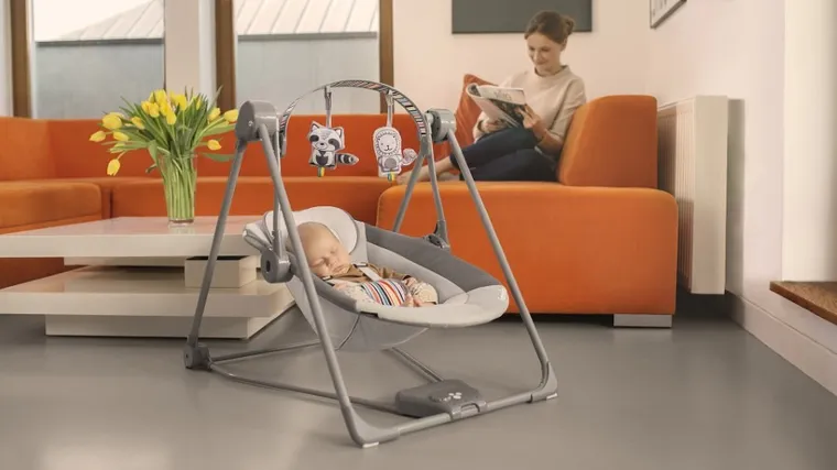 Lionelo, Otto, sezlong balansoar, Grey