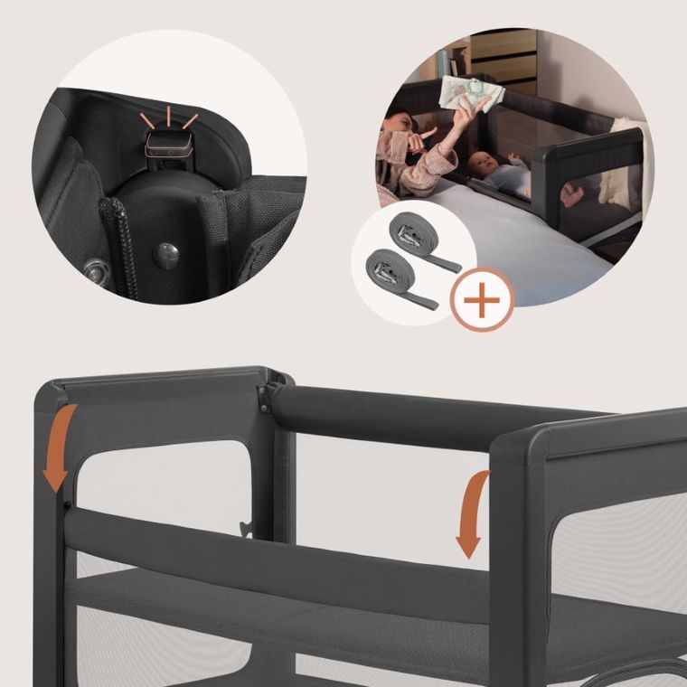 Lionelo, Patty, patut multifunctional 5in1, Grey Graphite