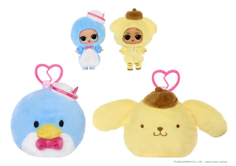 L.O.L. Surprise, Loves Hello Kitty, Reversible Plush, mini papusa intr-o cutie de plus, 1 buc.