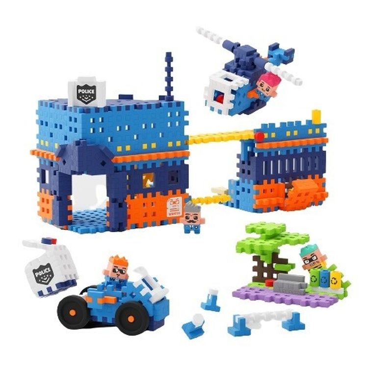 Marioinex, Mini Waffle, City, Postul de politie, set de constructie, 280 piese