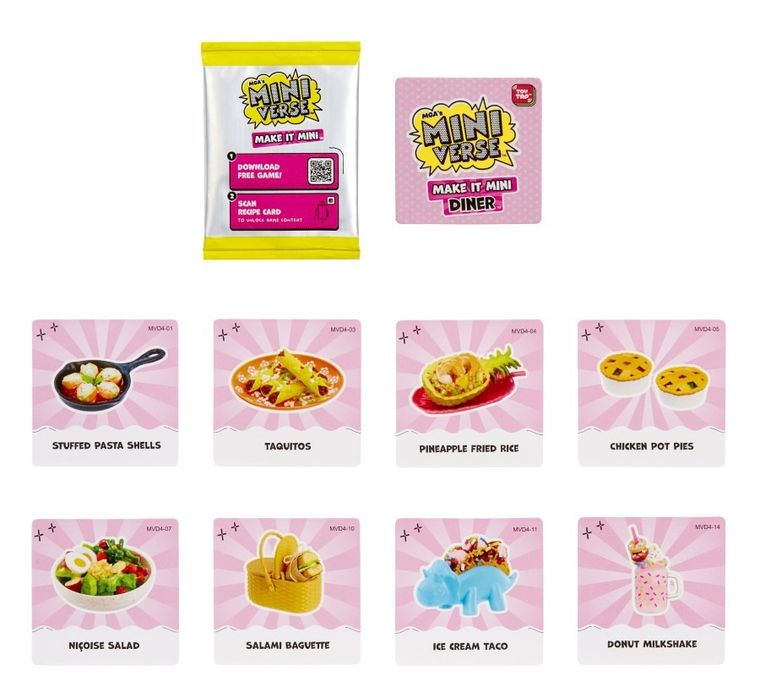 MGA's Miniverse, Make It Mini, Foods: Diner, bila surpriza, mini alimente