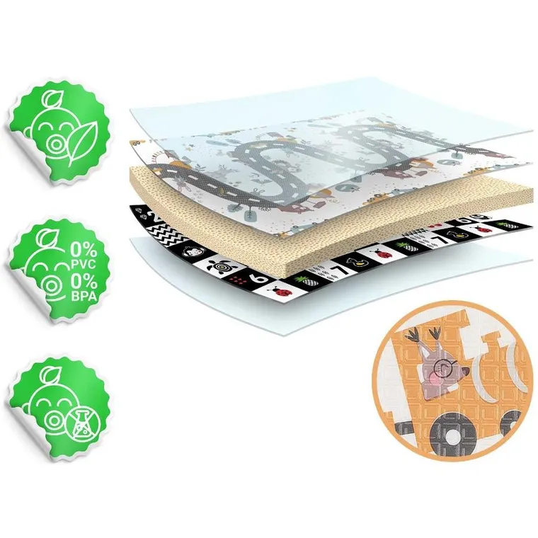 Nukido, covoras, tatami pliabil din spuma, 200-150-1 cm