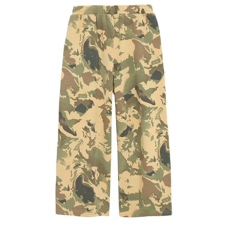 Pantaloni de trening cu model camuflaj si croiala baggy NOWEAR