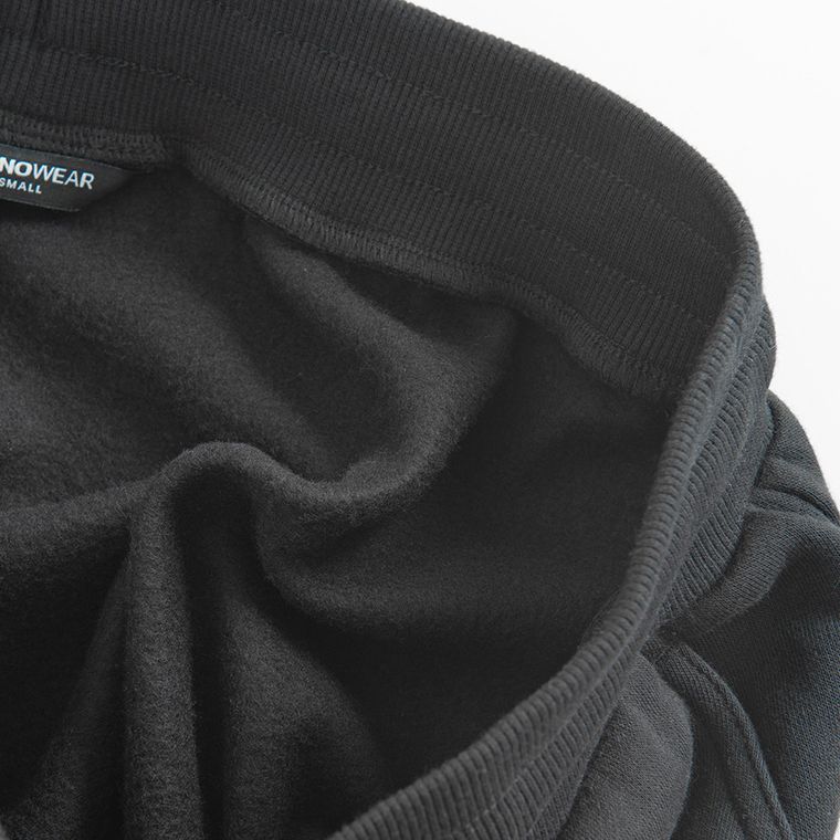 Pantaloni de trening negri cu croiala larga NOWEAR